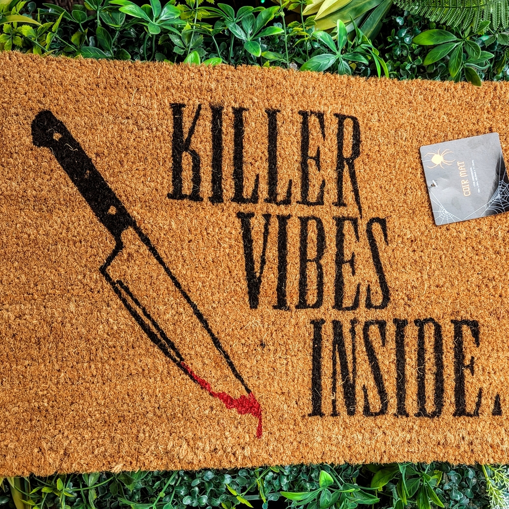 Killer Vibes Inside Doormat - Brown and Black